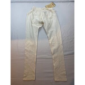 Fabindia Boys Natural Cotton Churidar Pants Cream Elastic Waist Size 2-3 Years